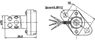 Рис.1. Чертеж датчика ТП-227