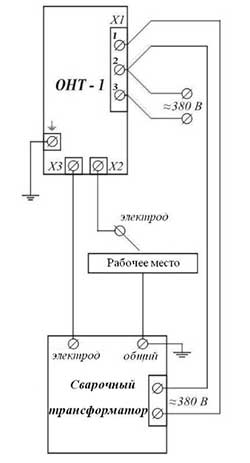 Схема подключения ограничителя